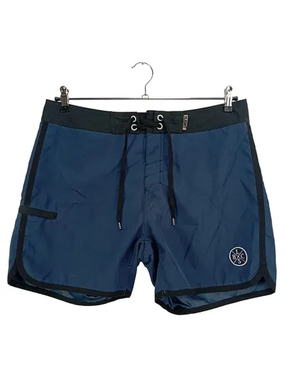 LightCorp Herren Badeshorts Gr. 33/L Blau Schwarz Boardshorts