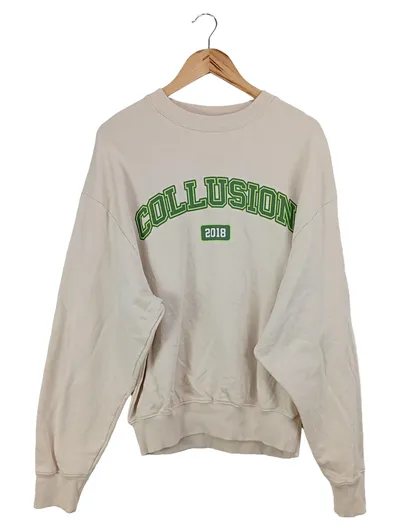ASOS Damen Sweatshirt Collusion Print Beige Gr. 34;XS Baumwolle