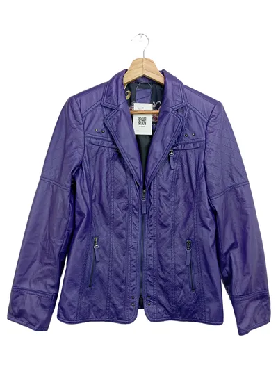 KIRSTEN Damen Leichte Jacke Gr. 38/M Lila Vintage Elegant Polyester