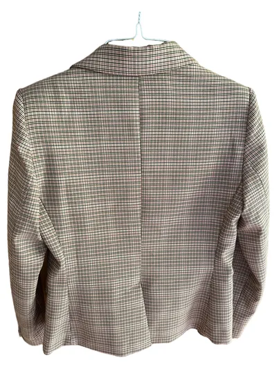 Mango Basics Damen Blazer Gr. 42/XL Kariert Beige Business