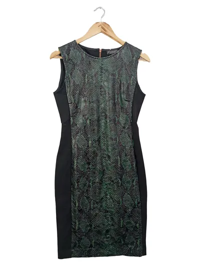 ANA ALCAZAR Etuikleid Damen 36/S Schwarz Tierdruck Elegant Business