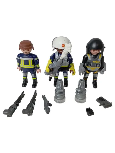 PLAYMOBIL Spielfiguren-Set Einsatzkräfte Mehrfarbig 3 Figuren mit Zubehör