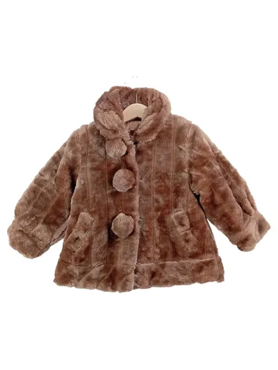 DRESS CODE Kinder Felljacke Braun Gr. 92 mit Zierknöpfen Herbst Winter