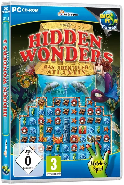 Astragon Hidden Wonders 3: Das Abenteuer Atlantis PC Match-3 Puzzle Deutsch