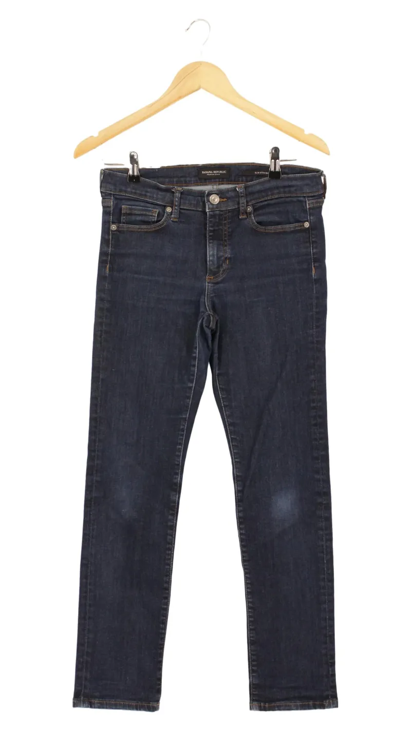 BANANA REPUBLIC Damen Jeans Straight Leg W28/36/S Blau Klassisch Casual 1