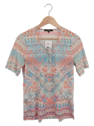 BONITA Damen T-Shirt Gr. 38/M Mehrfarbig Grafisch Bohemian Casual
