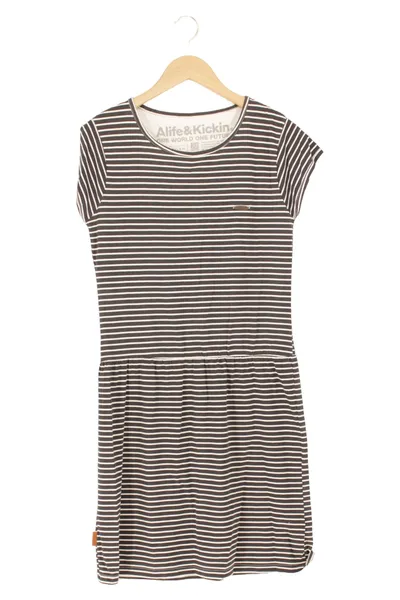ALIFE & KICKIN Damen Sommerkleid Gr. 40/L gestreift blau Casual Maritim