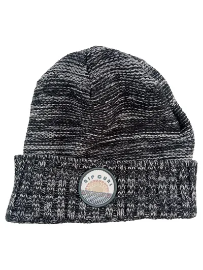 RIP CURL Mütze Herren Grau Meliert Casual Outdoor Beanie Strickmütze