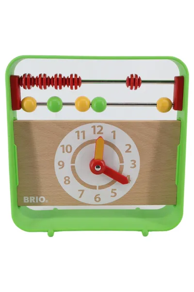 BRIO Motorikschleife Grün Holz Lernspielzeug Uhr Rechenschieber Kinder Spielzeug