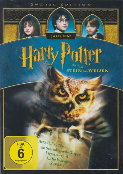 Harry Potter und der Stein der Weisen DVD 2-Disc Edition Warner Bros. Jahr 1