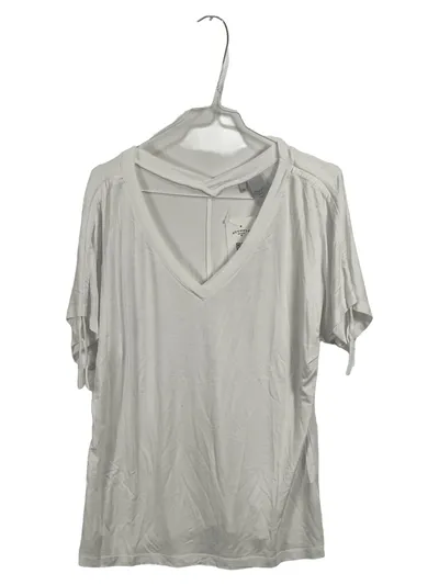 LIBERTY WOMAN Damen T-Shirt Gr. M Weiß V-Ausschnitt Viskose Casual