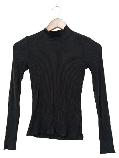 & OTHER STORIES Damen Langarmshirt Schwarz Gr. 32/XXS Basic Rippstrick