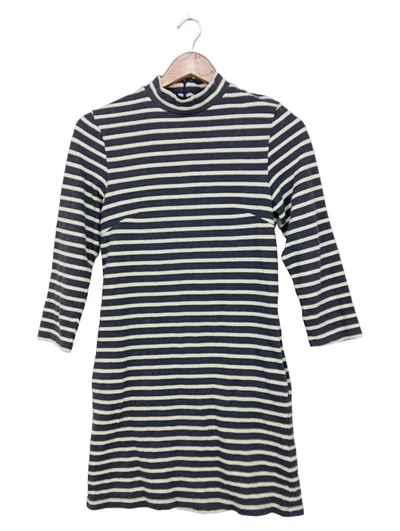 WOOD WOOD Damen Strickkleid 34/XS Blau Gestreift Baumwolle Maritim