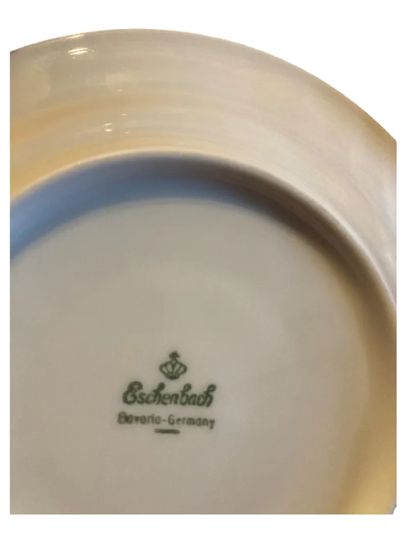 Eschenbach Unterteller Porzellan Weiß Florales Muster Klassisch 15 cm 2