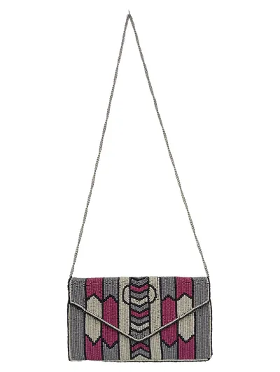 S.OLIVER Clutch Damen Elegant Mehrfarbig Perlen Geometrisch 27x15cm