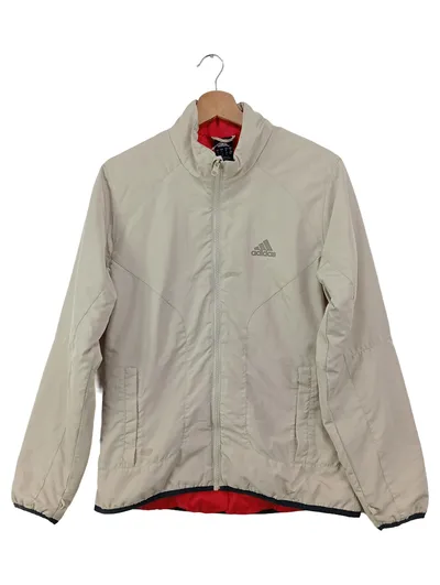 Adidas Damen Trainingsjacke Gr. 36/S Beige Sportlich