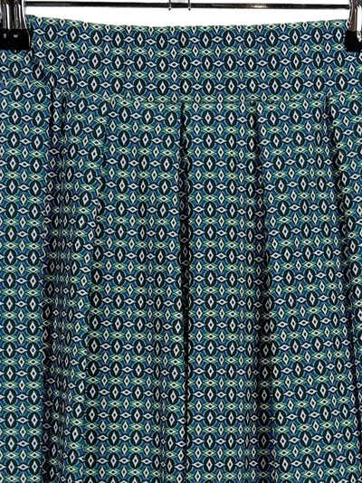 Anna Field Damen Faltenrock Gr. 36/S Blau Grün Geometrisch Midi