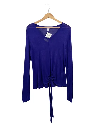 ALBA MODA Damen Pullover Gr. 36/S Blau Viskose Casual Modern
