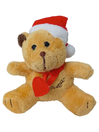 LINDT Kuscheltier Teddybär Weihnachtlich Gelb 11cm Plüschtier Weihnachtsdeko