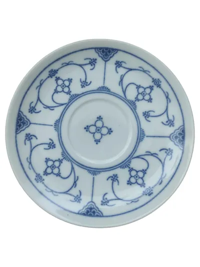 Jäger Eisenberg Unterteller Porzellan Blau Blumenmuster Klassisch 14 cm