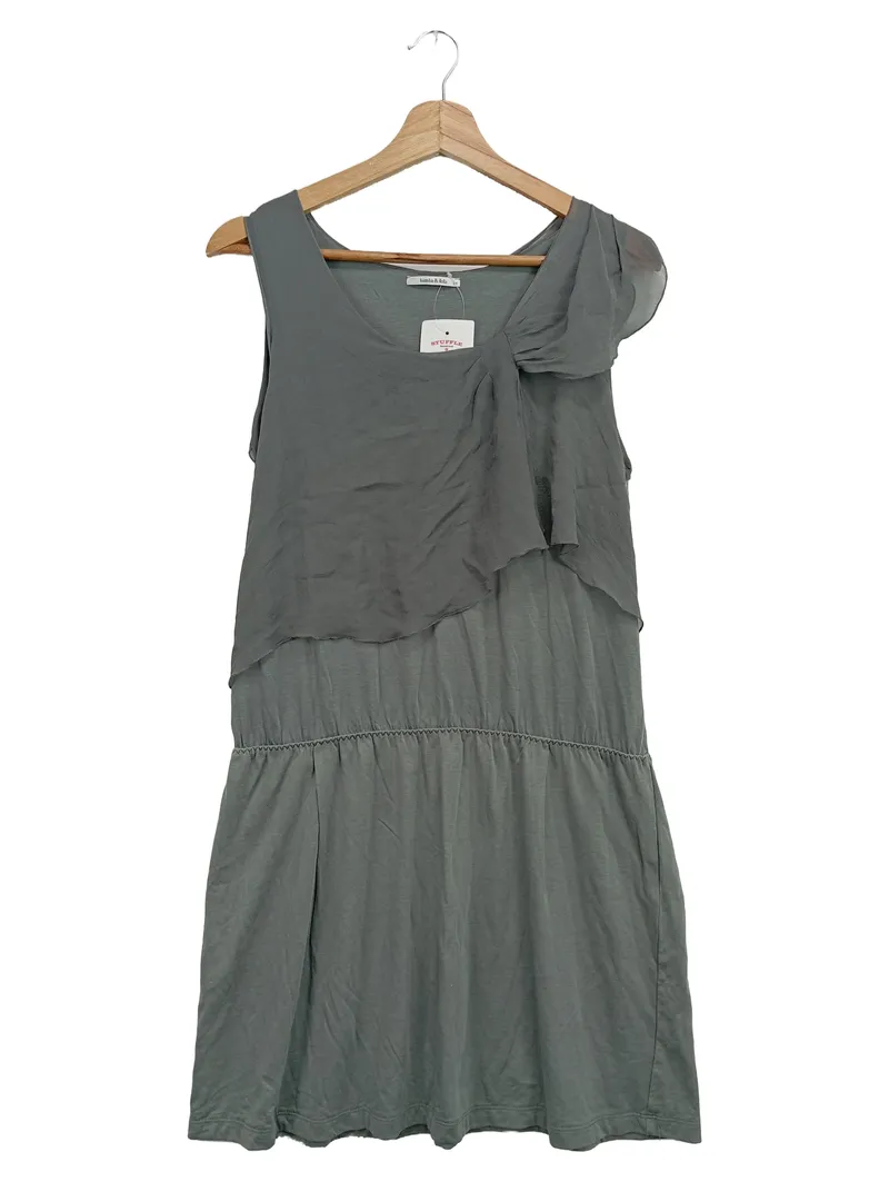 BIMBA Y LOLA Damen Freizeitkleid Gr. 38/M Grau Seide Lyocell Baumwolle Elegant 1
