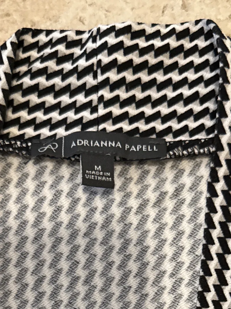 Adrianna Papell Damen Bluse Business Ärmellos Schleife Schwarz M 2