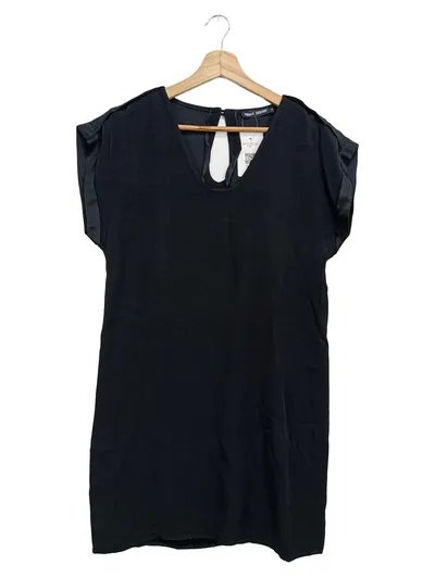 FILIPPA K Damen Blusenkleid XS 34 Schwarz Elegant Minimalistisch 85cm