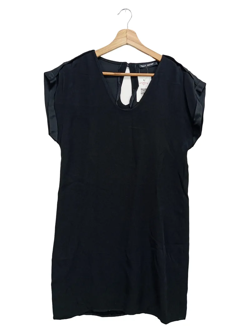 FILIPPA K Damen Blusenkleid XS 34 Schwarz Elegant Minimalistisch 85cm 1