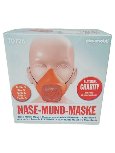 Playmobil Nase-Mund-Maske Größe S Orange Kinder Maske