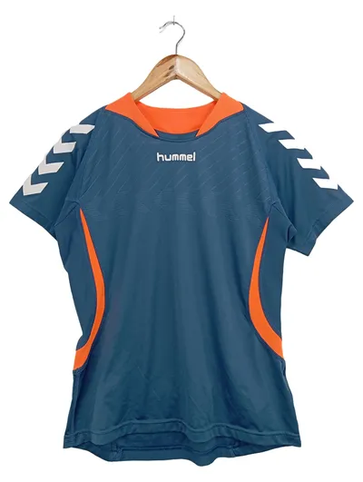 HUMMEL Herren Sport Shirt Blau Gr. M (48) Polyester Training
