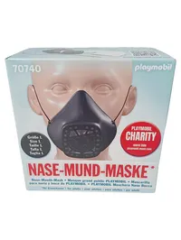 Playmobil Nase-Mund-Maske Größe L Schwarz Schutzmaske Mundschutz 1
