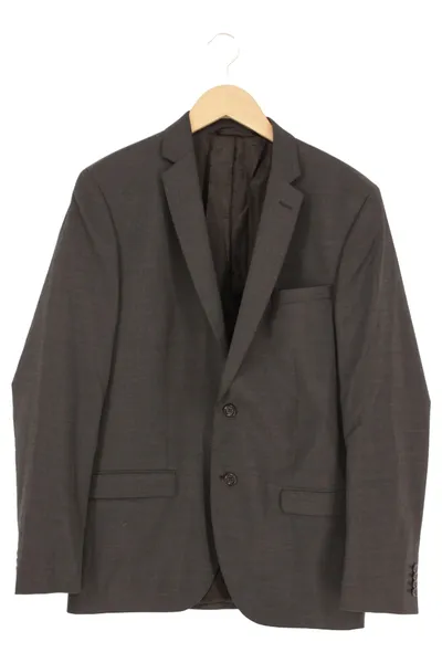 WORMLAND Sakko Herren 52/XL Grau Klassisch Business Anzugjacke