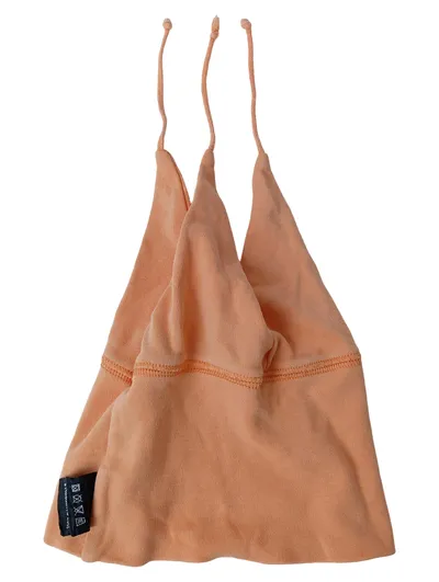 BAYER Baby Mütze Kinder Haube Orange Baumwolle Bindebänder