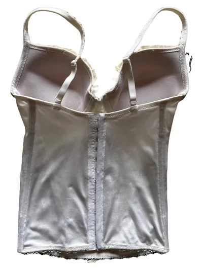 Triumph Korsett Mieder Damen 70C Weiß Push-Up Schnürung Romantisch