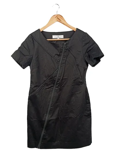 DESIGNERS REMIX Damen Businesskleid Gr. 38/M Schwarz Elegant Reißverschluss