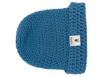 MYBOSHI Damen Mütze Beanie Blau Wolle Strick Casual Winter