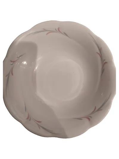 Seltmann Weiden Dekoschale Porzellan Weiß Blumen Modern 21 cm