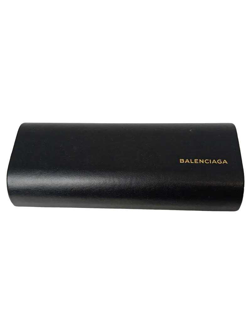 BALENCIAGA Brillenetui Damen Schwarz Logo-Print Etui 17x6 cm gebraucht 1