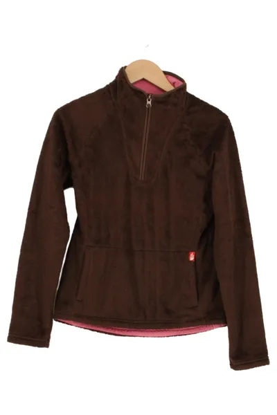 THE NORTH FACE Damen Fleecepullover Gr. 36/S Braun Outdoor Sportlich Half-Zip