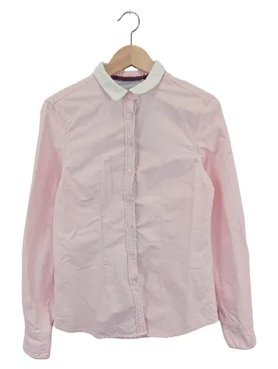 BLUE FIRE Damen Bluse Rosa Gr. 36/S Klassisch Elegant Baumwolle Langarm