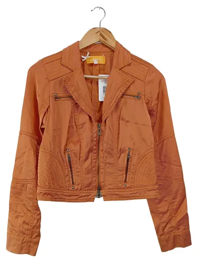 BIBA Damen Leichte Jacke Gr. 34/XS Orange Elegant Casual Übergangsjacke