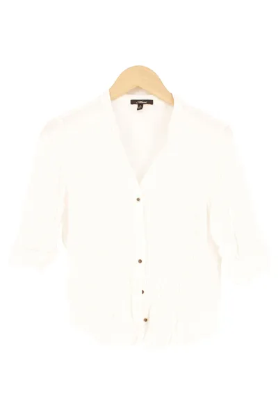 MAVI Bluse Damen Gr. 36/S Weiß Klassisch Elegant 3/4 Arm Viskose