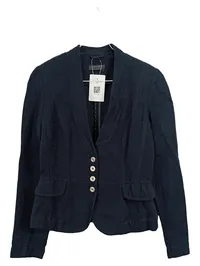 Apanage Blazer Damen Gr. 36 S Blau Viskose Leinen Business Jacke 1