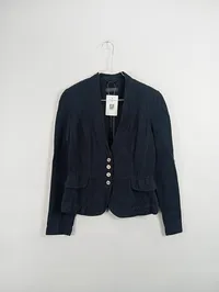 Apanage Blazer Damen Gr. 36 S Blau Viskose Leinen Business Jacke 2