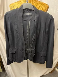 Apanage Blazer Damen Gr. 36 S Blau Viskose Leinen Business Jacke 4
