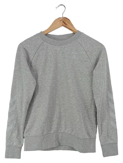 HUMMEL Damen Pullover Sweatshirt Gr. 34/XS Grau Casual Sportlich