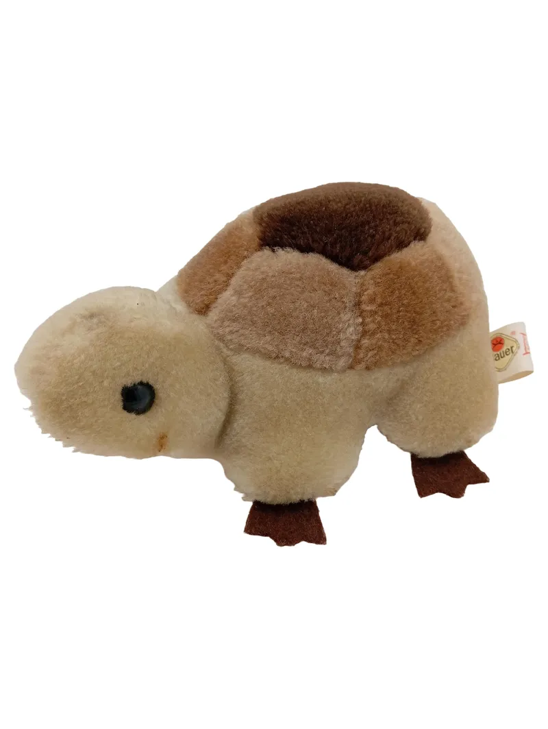 Bauer Baby Kuscheltier Schildkröte Braun Stofftier Plüschtier Länge 15cm 1