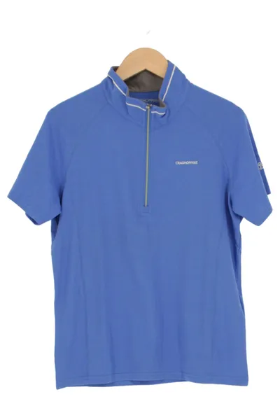 CRAGHOPPERS Herren T-Shirt Blau Gr. 48/M Sport Outdoor Halb-Reißverschluss