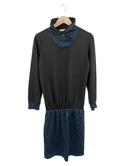 MISSLOOK Damen Blusenkleid Gr. 38/M Mehrfarbig Casual Hemdblusenkleid Midi