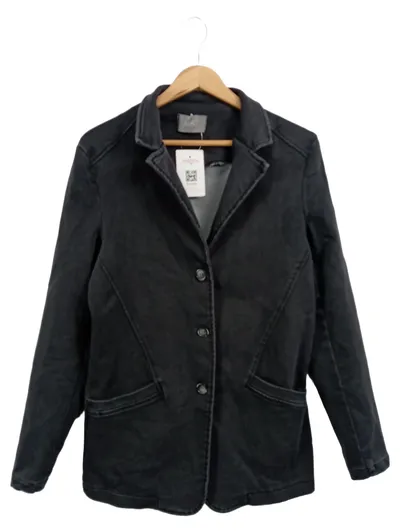 AUST Leichte Jacke Damen XL Schwarz Casual Blazer Baumwolle
